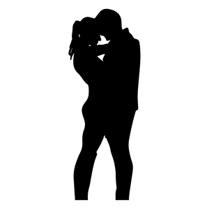 Image result for picture of silhouette of a black couple embracing