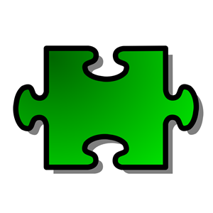 Green Jigsaw piece 02