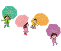 Children with Umbrellas