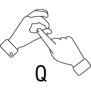 Sign Language Q clipart cliparts of Sign Language Q free