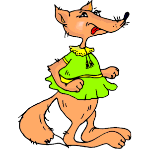 Fox Wearing Dress