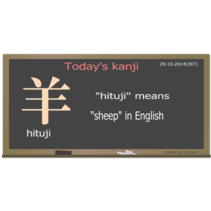 today's kanji_08_hituji