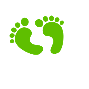 Baby feet - green