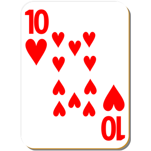 White deck: 10 of hearts