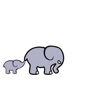 Baby Elephant And Adult Elephant