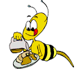 Bee Eating Pancakes