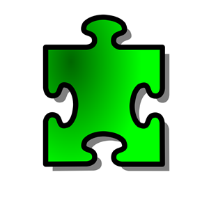 Green Jigsaw piece 13