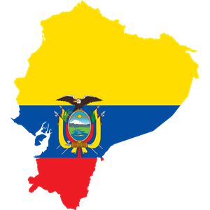 Ecuador Flag Map