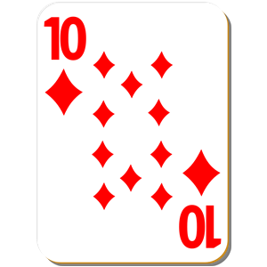 White deck: 10 of diamonds