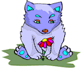 Wolf Cub with Flower