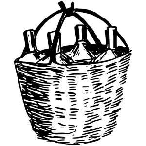 Basket of bottles