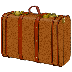 suitcase with stains