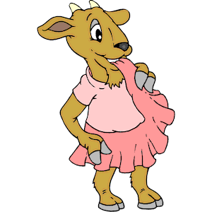 Goat Chewing on Dress