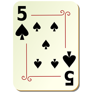 Ornamental deck: 5 of spades