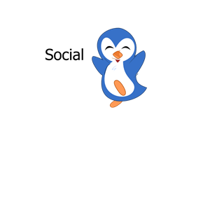 Social Penguin Blue