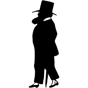 Gentleman silhouette 3 clipart, cliparts of Gentleman silhouette 3 free