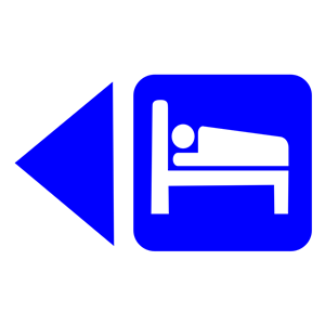 Bed Sign Blue
