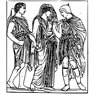 Hermes, Orpheus and Eurydice