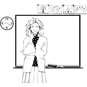 Teacher at Chalkboard