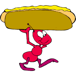 Ant Carrying Hot Dog
