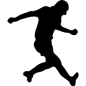 Soccer player silhouette