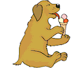 Dog Eating Ice Cream Cone