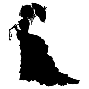 Vintage Victorian Lady Silhouette