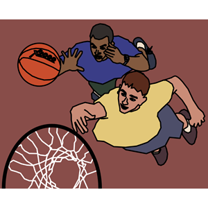 Two Guys Play Basketball