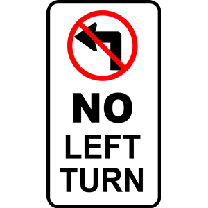 sign_no left turn