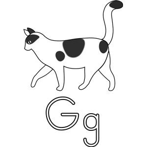 G For Gato Para Colorear.