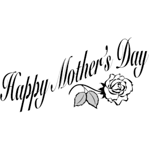 free black and white mother's day clip art - photo #9