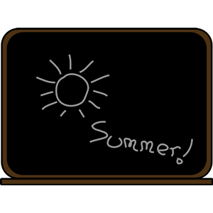 Summer school blackboard