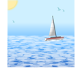 Sea Scene with Boat