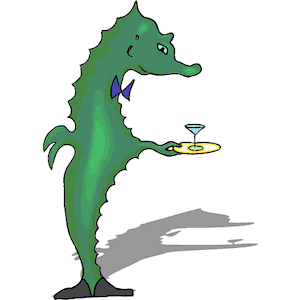 Seahorse with Cocktail