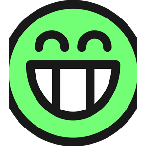 flat grin smiley emotion icon emoticon
