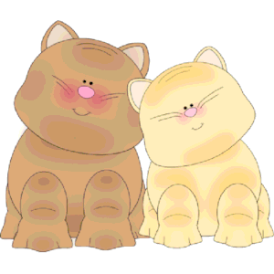 Two cats transparent 