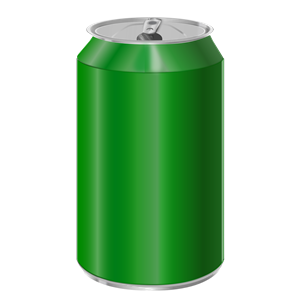 Green soda can