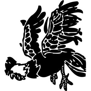 leaping rooster