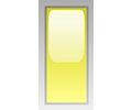led rectangular v yellow