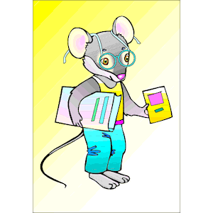 Mouse with Books