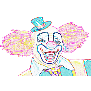 Colorful Clown Sketch