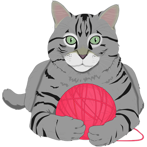 cat with string