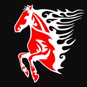 Red White Flame Horse