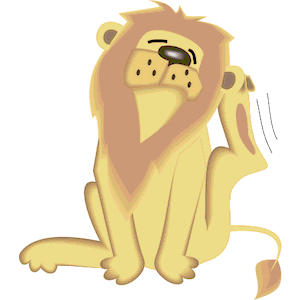 Lion Scratching