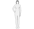 Female body silhouette - front