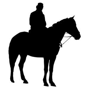 Man On Horseback Silhouette