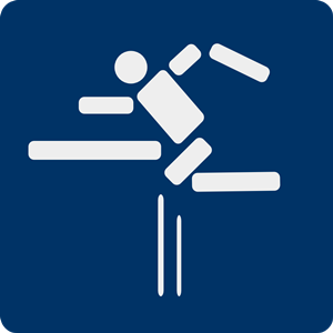 fence jumping pictogram