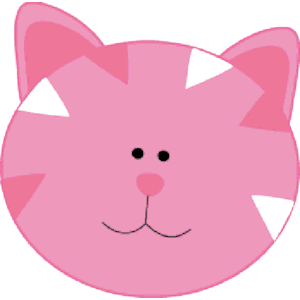 Pink cat face