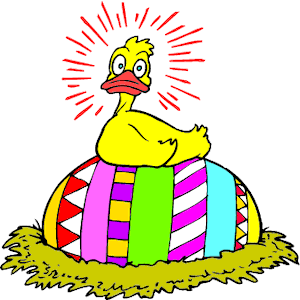 Duck on Easter Egg