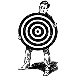 Man Holding Target